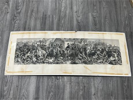 VINTAGE BATTLE OF WATERLOO PICTURE (51”x19”)