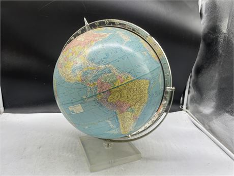 VINTAGE CRAMS IMPERIAL WORLD GLOBE ON LUCITE