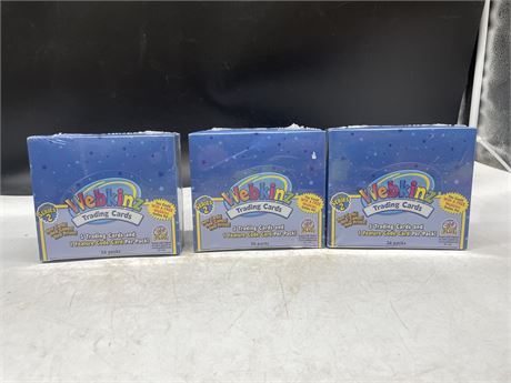 3 BOXES SEALED WEBKINZ TRADING CARDS