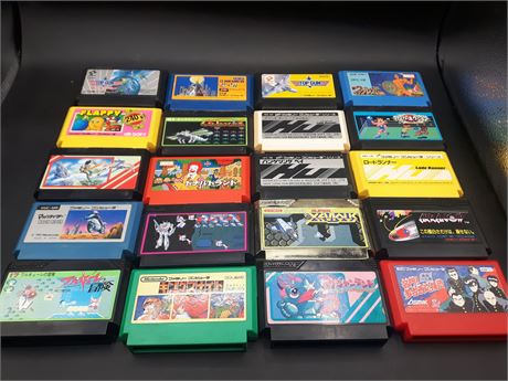COLLECTION OF NINTENDO FAMICOM GAMES - VERY GOOD CONDITION