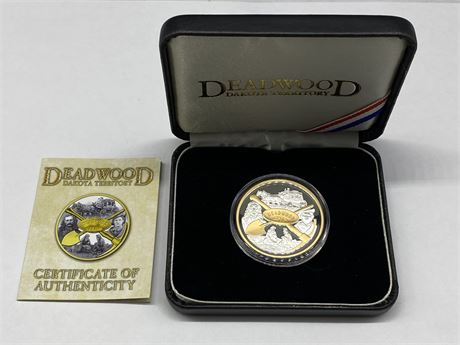 DEADWOOD SILVER/GOLD COIN - RETAILS $249 USD