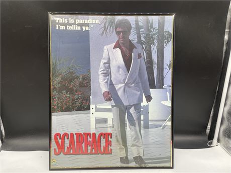 AUTHENTIC SCORPION SCARFACE FRAMED POSTER 16”x20”