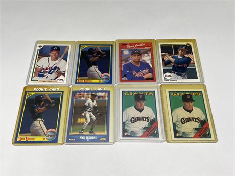 (8) LATE 1980’s / EARLY 1990’s MLB CARDS