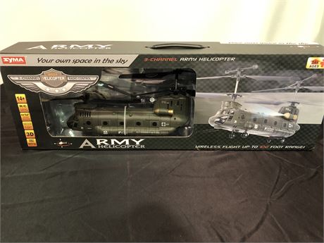 (NEW) ARMY HELICOPTER RADIO CONTROL TOY