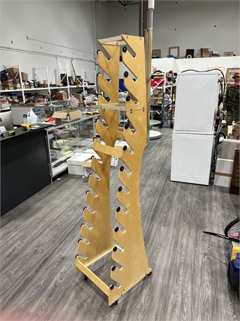 ROLLING SKATEBOARD STAND (79” tall)