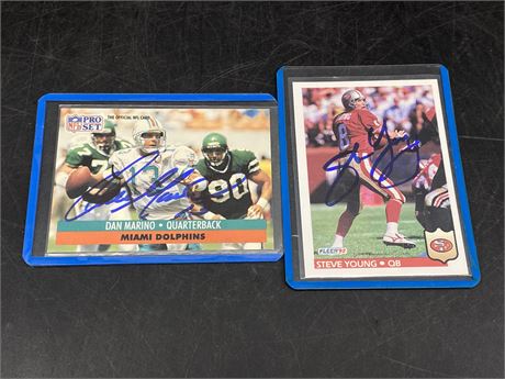 AUTOGRAPHED MARINO & YOUNG CARDS
