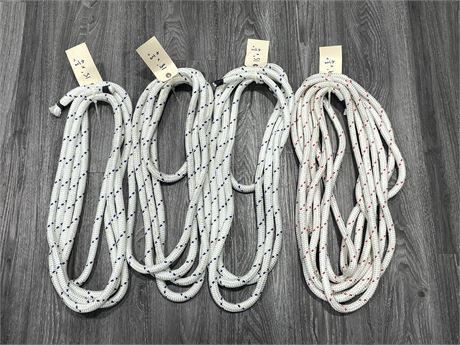 4PC OF NEW BRAIDED ROPE - SPECS IN PHOTOS