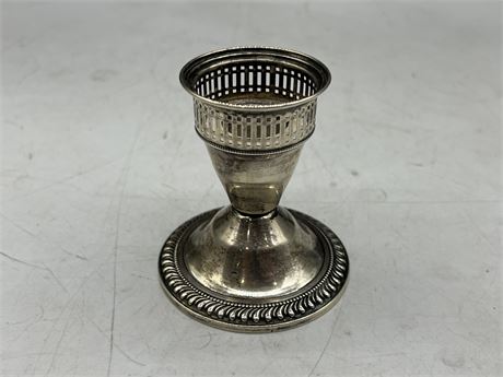 STERLING CANDLESTICK HOLDER (3.5” tall)