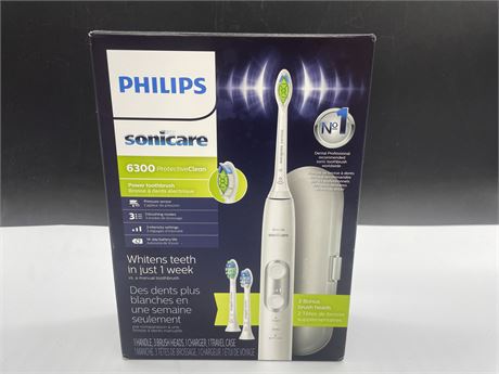 NEW PHILIPS SONICARE 6300 ELECTRIC TOOTH BRUSH