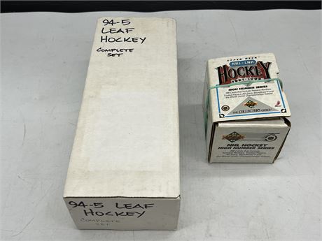 1994/95 LEAF NHL COMPLETE SET #1-550 & 91/92 UD HIGH SERIES COMPLETE SET