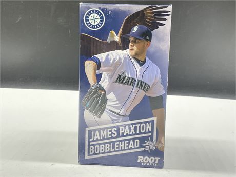 NEW IN BOX ROOT SPORTS JAMES PAXTON SEATTLE MARINERS BOBBLEHEAD