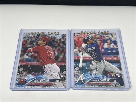 2 ROOKIE MLB CARDS - NM