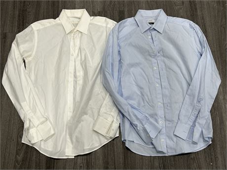 2 VERSACE DRESS SHIRTS - SIZES IN PICS
