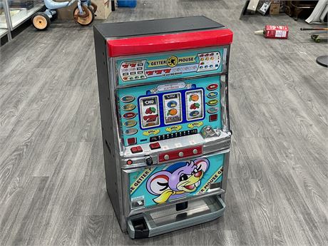 LARGE GETTER MOUSE SLOT MACHINE - MAY NEED TUNE UP (18.5”X32”)