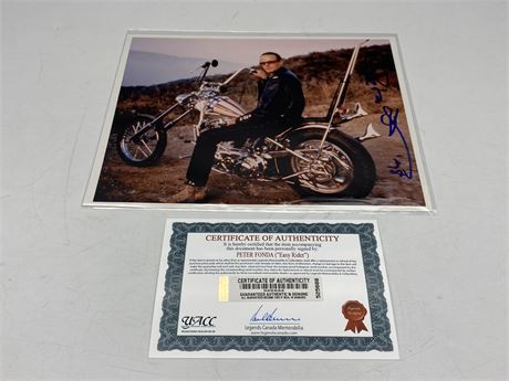 PETER FONDA (Easy Rider) SIGNED PHOTO W/COA (8”x10”)