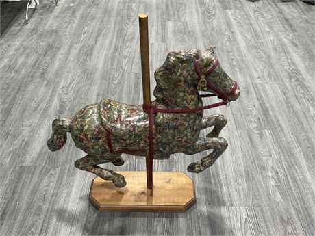 VINTAGE SMALL CAROUSEL HORSE 32”x26”