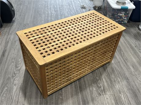 WOODEN CHEST W/ REMOVABLE TOP - 38”x20”x20”