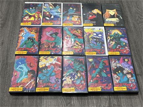 15 JAPANESE ANIME TOEI VIDEO VHS TAPES