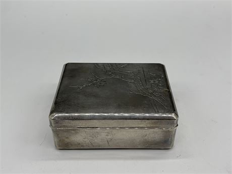 VINTAGE 950 STERLING SILVER MARKED BOX - 4.5”x3”x1.5”