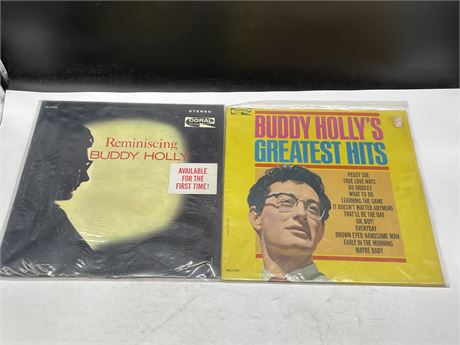 2 BUDDY HOLLY RECORDS - VG+