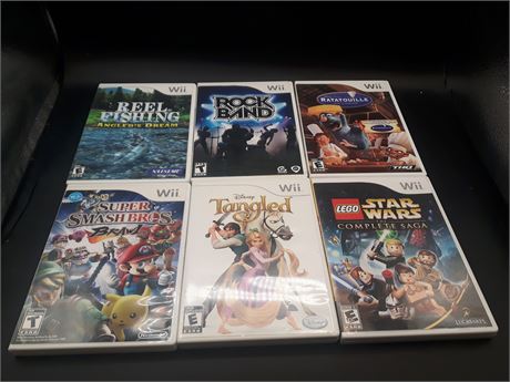 COLLECTION OF NINTENDO WII GAMES - VERY GOOD CONDITION