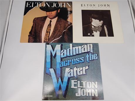 3 ELTON JOHN RECORDS (good condition)