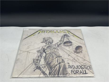 HTF 1988 PRESS METALLICA - AND JUSTICE FOR ALL DOUBLE LP - VG+