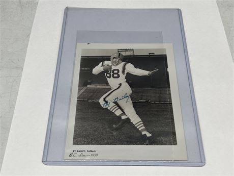 RARE 1959 BY BAILEY BC LIONS GLOSSY 4”x5” PIC W/EMBOSSED AUTOGRAPH