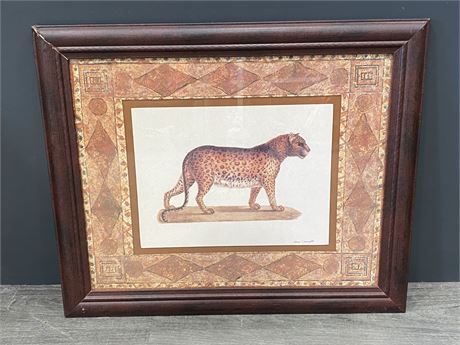 FRAMED PANTHER/LEOPARD PICTURE (23”X19”)