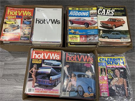 3 BOXES OF VOLKSWAGEN/CAR MAGAZINES