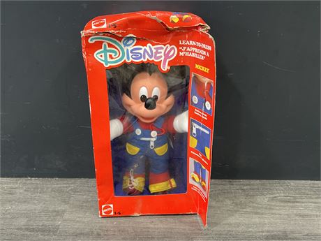 LARGE VINTAGE DISNEY MICKEY MOUSE IN ORIGINAL BOX - 15” TALL