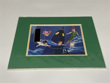 DISNEY LITHOGRAPH MATTED WITH 35MM FILM CELS FROM PETER PAN