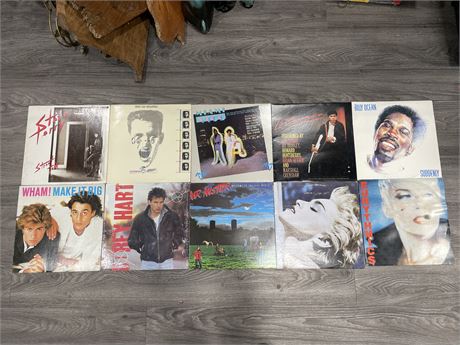 10 ASSORTED 80S RECORDS - CONDITION VARIES