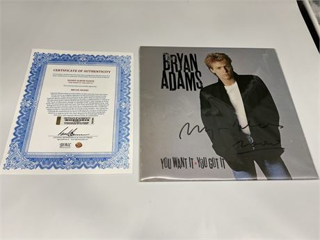 BRYAN ADAMS SIGNED LP ALBUM (COA)