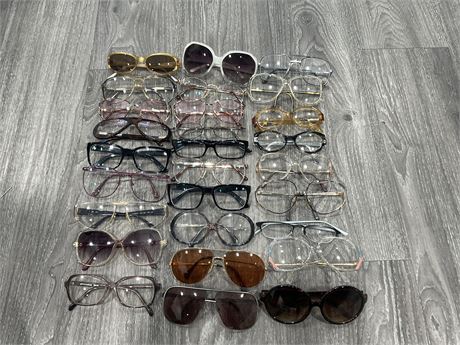 LARGE LOT OF HIGH QUALITY LADIES GLASSES / SUNGLASSES - SOME ARE VINTAGE