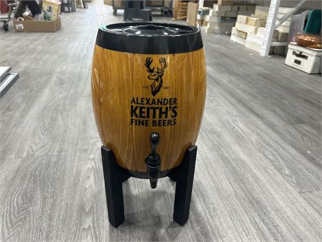 ALEXANDER KEITHS REFILLABLE KEG ON STAND NEW