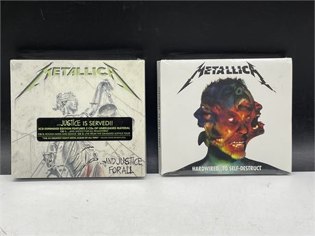 2 SEALED METALLICA CD SETS - HARDWIRED TO SELF-DESTRUCT & …JUSTICE FOR ALL