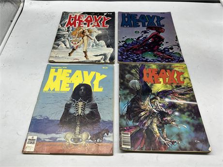 (4) 1978 HEAVY METAL COMIC MAGS