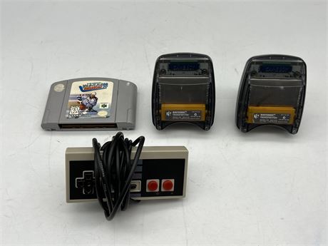 N64 TRANSFER PAKS, N64 GAME & NES CONTROLLER