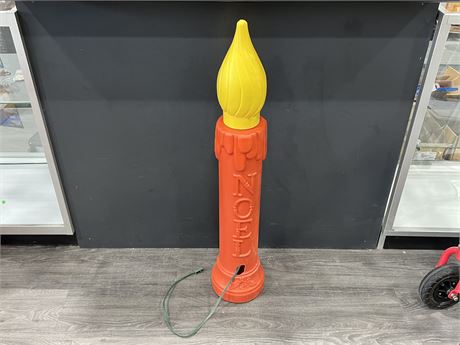 EXTRA LARGE MID CENTURY CANDLE CHRISTMAS BLOW MOLD - 40” TALL