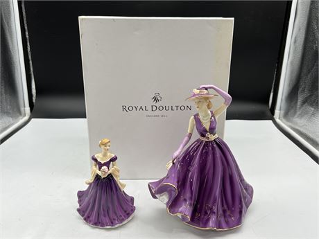 2 ROYAL DOULTON FIGURES IN BOX - EXCELLENT COND. (Tallest 9”)