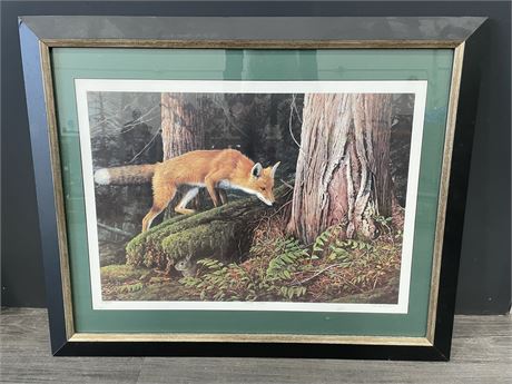 MARIA WILSON SIGNED NUMBERED FOREST CHASE PRINT 32”x36”