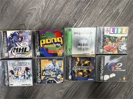 8 PLAYSTATION ONE GAMES