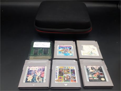 COLLECTION OF GAMEBOY GAMES & CASE