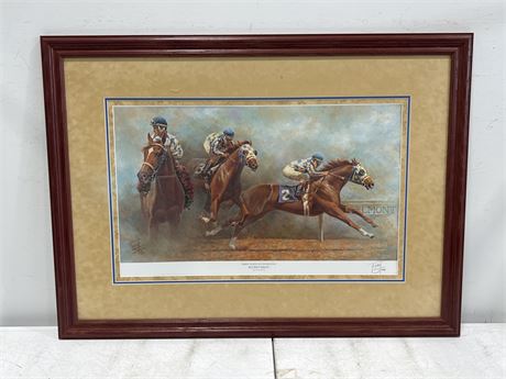 FRED STONE SIGNED EQUESTRIAN PRINT (41.5”x30”)