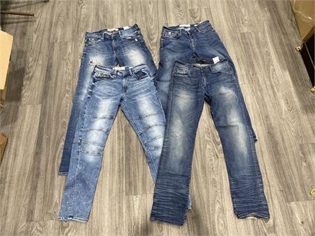 LOT OF 4 MENS GUESS JEANS - ALL SIZE 31 WAIST