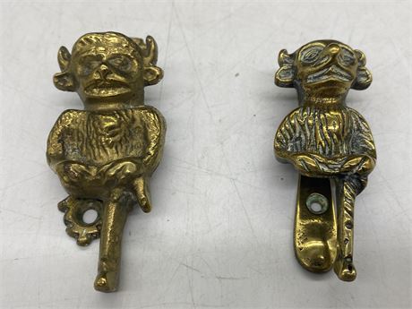 EARLY LINCOLN IMP DOOR KNOCKERS - 3”