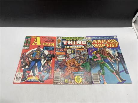 THE A-TEAM #1, MARVEL TWO-IN-ONE THE THING & SANDMAN #86, POWER MAN & IRON FIST