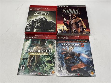 4 PS3 GAMES 2 SEALED