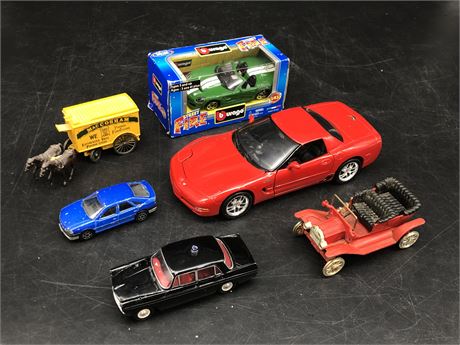 6 DIE CAST COLLECTABLE CARS